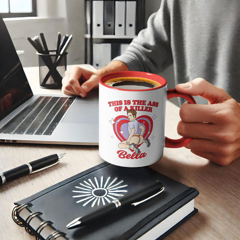 Taza XKZGSZB impresión a doble cara visible desde cualquier ángulo.