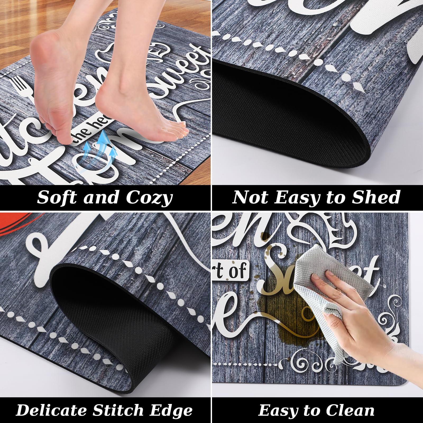 Alfombrilla XLHOMO resistente al agua, ideal para lavadero y cocina.