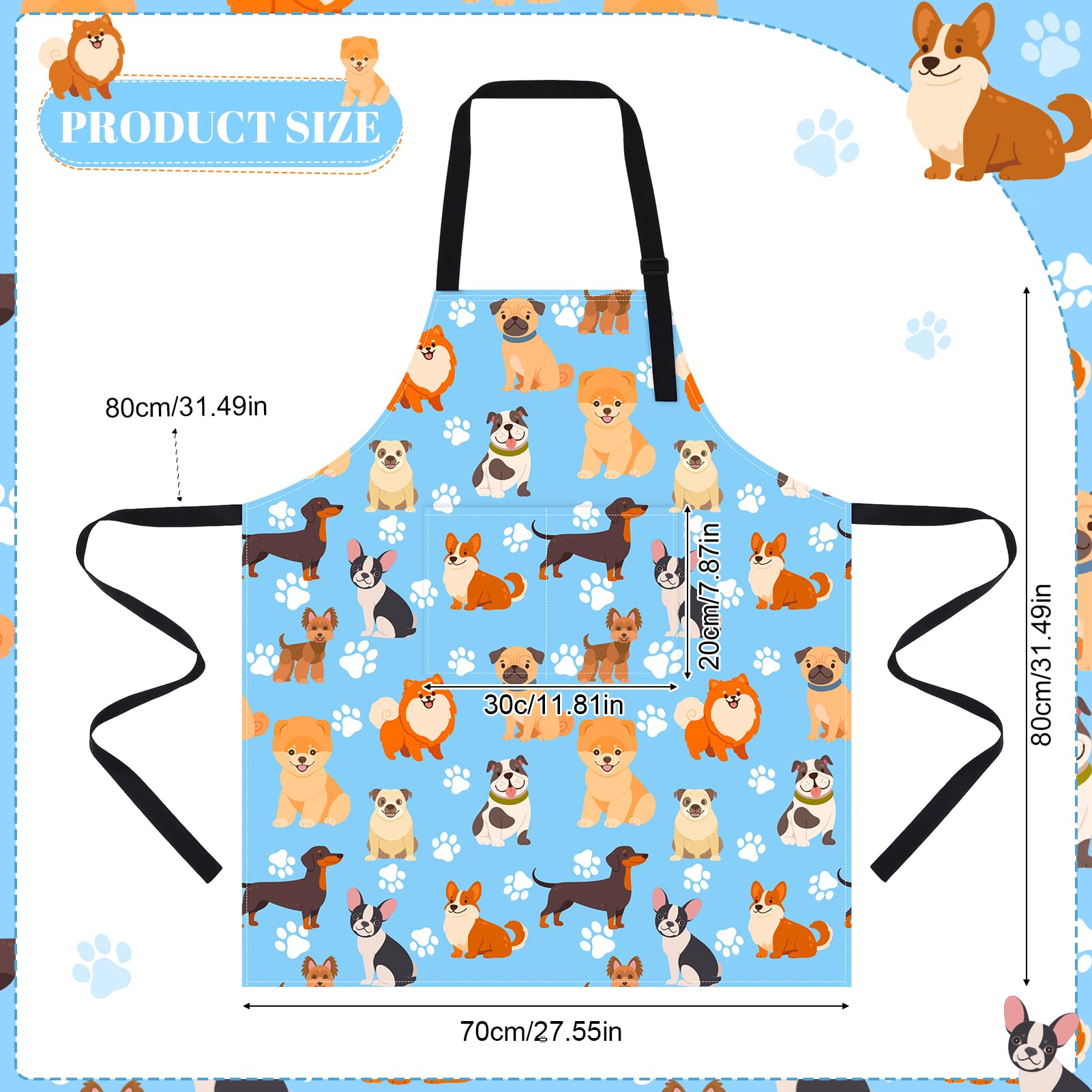 Diseño adorable de XLSXEXCL para cuidado de mascotas, protege la ropa durante el aseo.