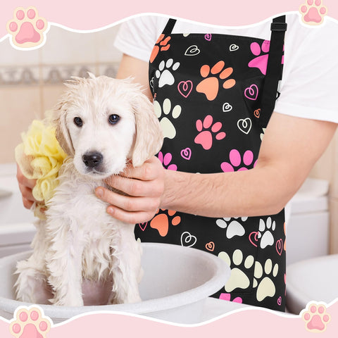 XLSXEXCL delantal diseño de cachorritos adorable para mascotas.