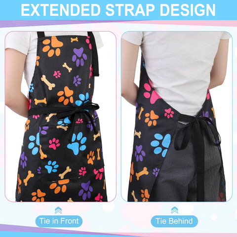 XLSXEXCL delantal ajustable de cuello y cintas traseras, cómodo para cualquier talla