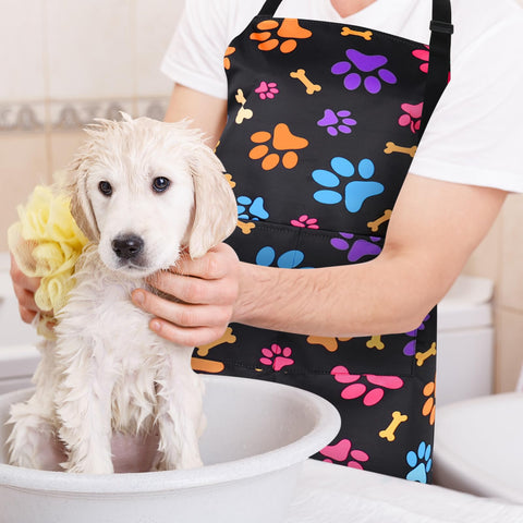 XLSXEXCL diseño con patitas coloridas, ideal para sesiones de peluquería en casa