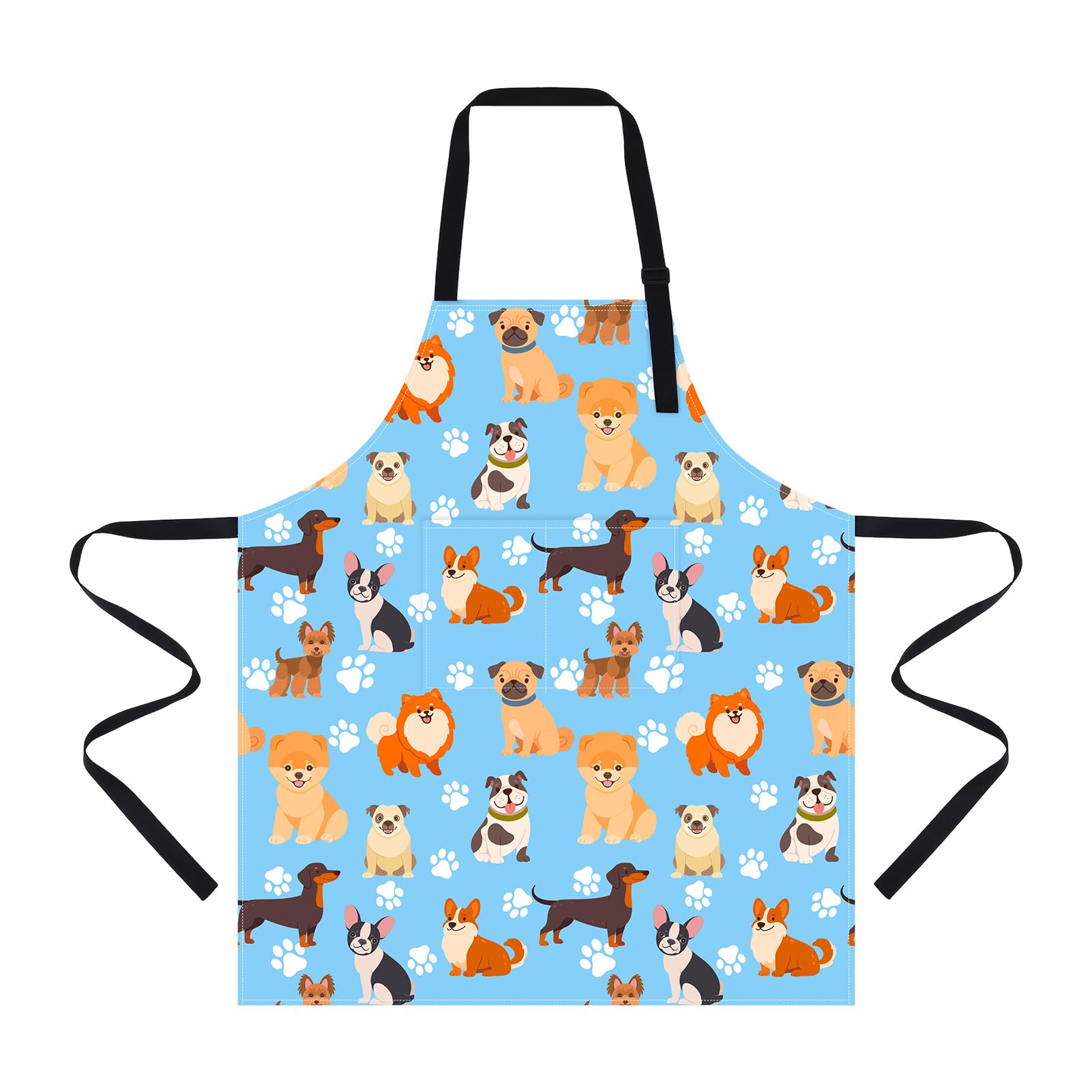Delantal azul XLSXEXCL, ideal como regalo práctico para amantes de mascotas.