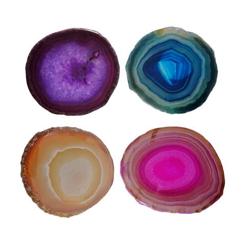XMHOME posavasos de ágata natural, rebanada única para proteger superficies