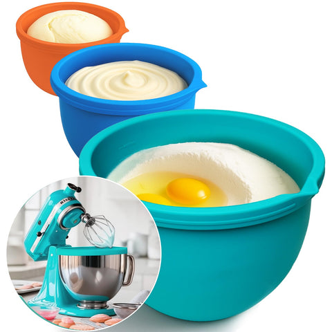 Xnnzove forro de silicona para tazon 4-5qt con vertido limpio y estable.