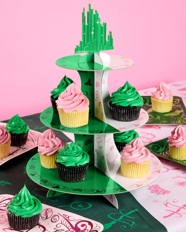 Torre xo-fetti de cupcakes duradera y reutilizable para múltiples celebraciones.