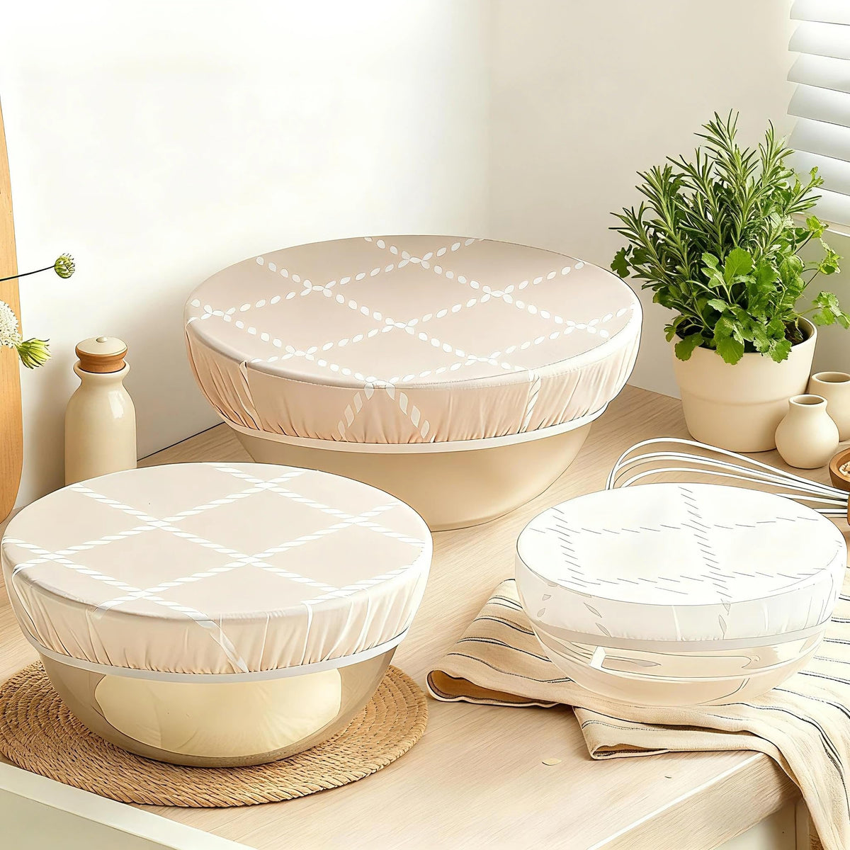 XOHUYD cobertor para cuenco de 8 pulgadas con cera de abeja, mantiene el pan fresco.
