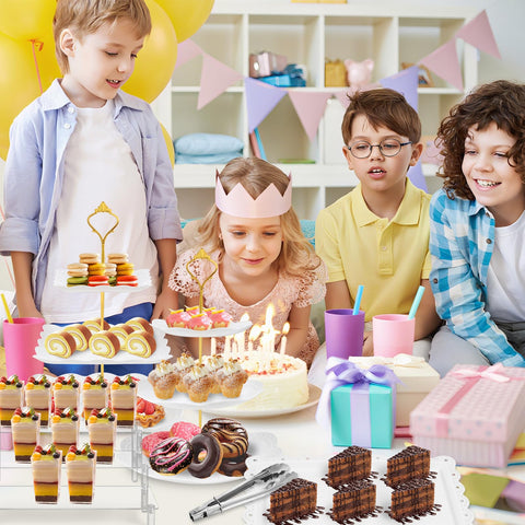 Xoogifae torre cupcakes cuadrada de 3 niveles ideal para surtir postres variados