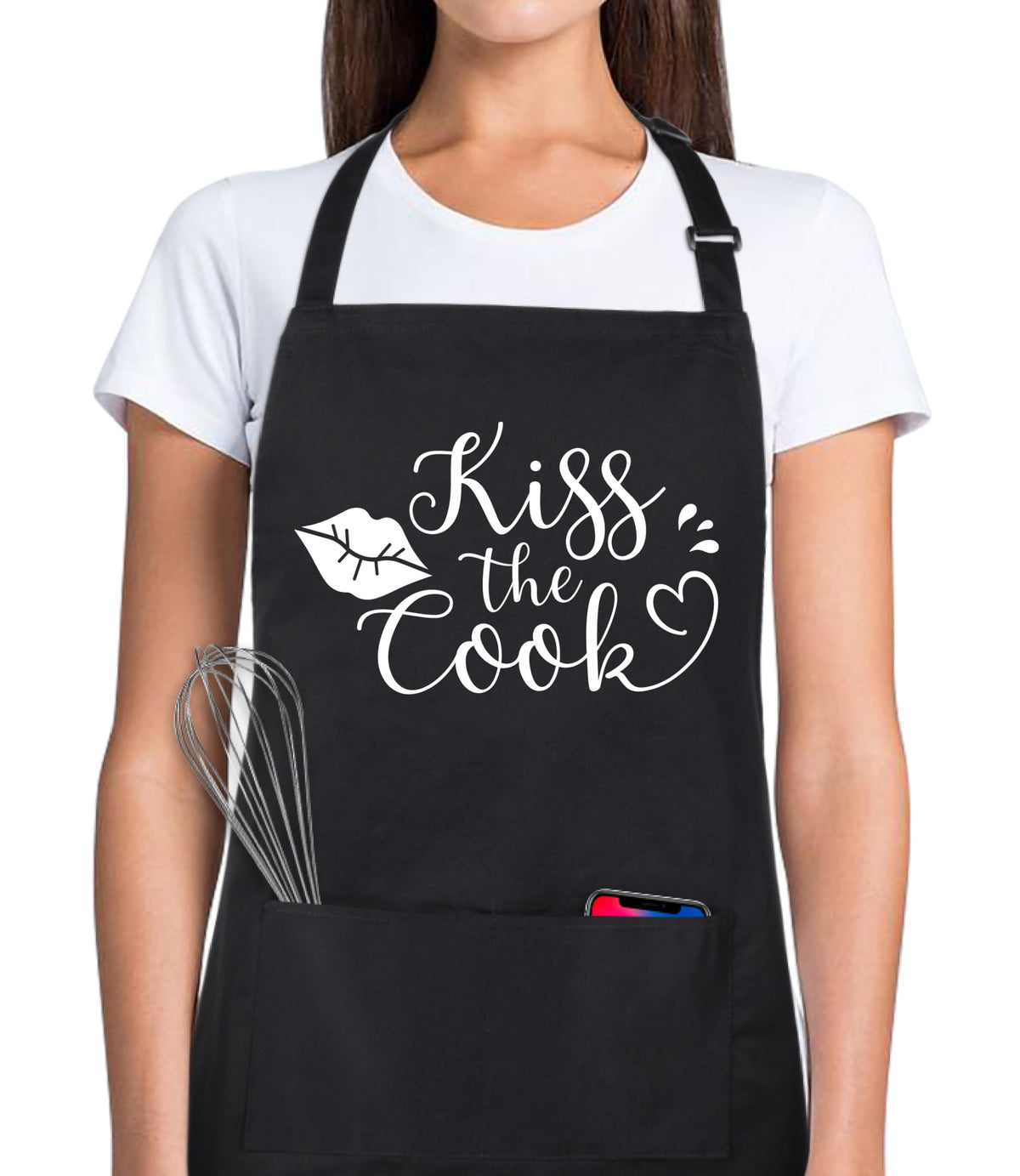 Delantal Xornis con beso al cocinero, diseño divertido y práctico para la cocina.