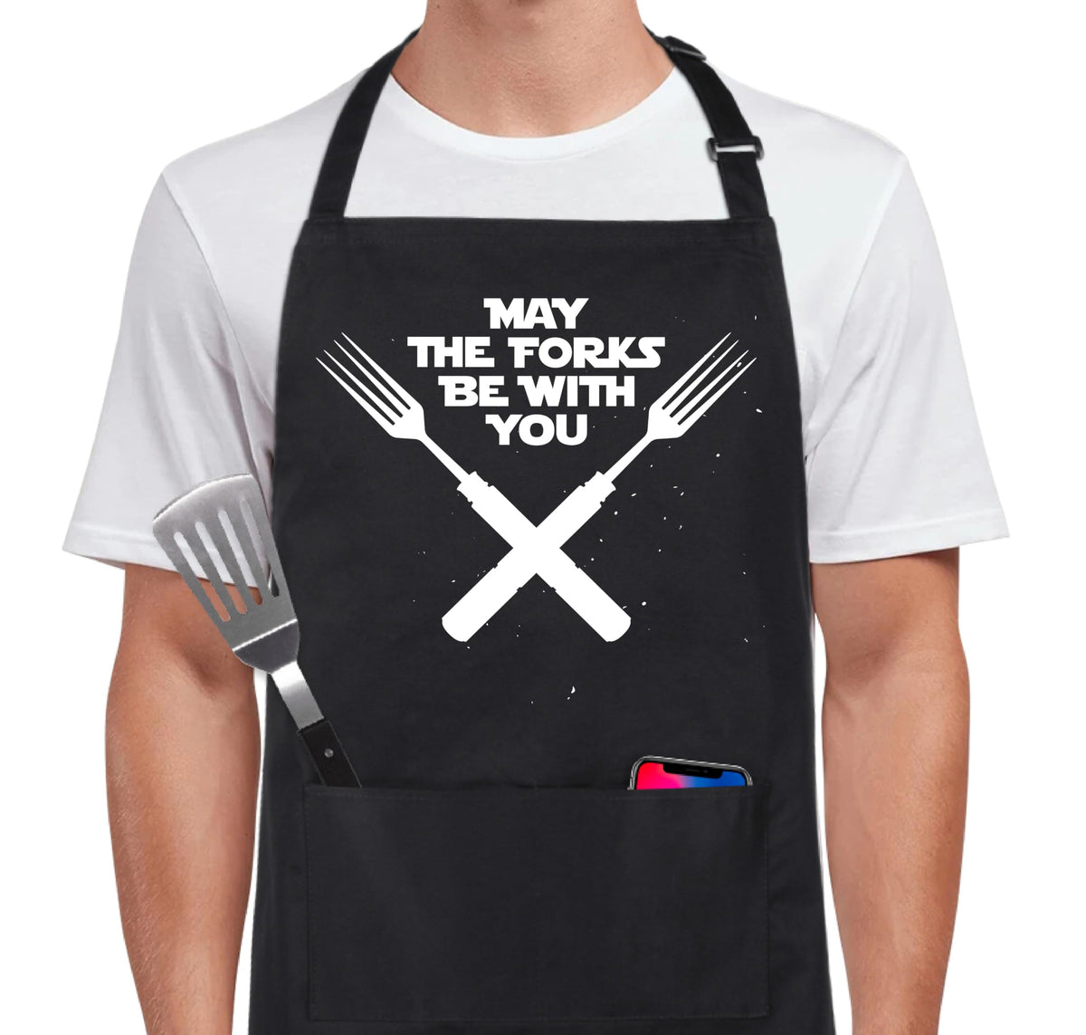 Delantal Xornis divertido para hombres y mujeres, algodón 100%, ideal para cocinar.