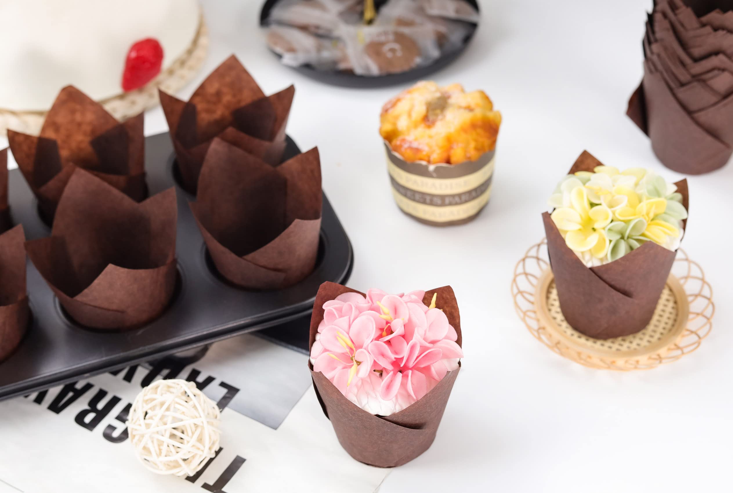 XP-ART tulip cupcake liner: diseño elegante que realza tus bizcochos