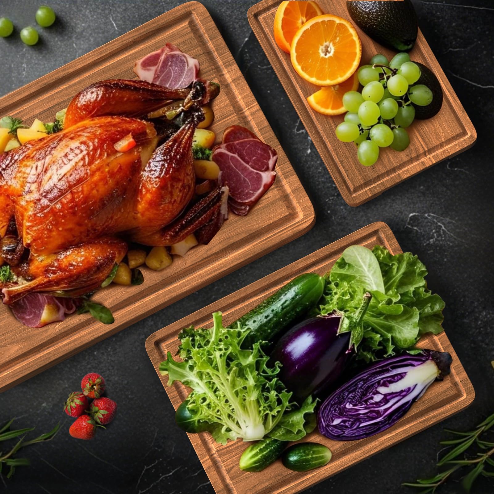 Tabla X-PREK para carne, frutas y verduras, estable y duradera