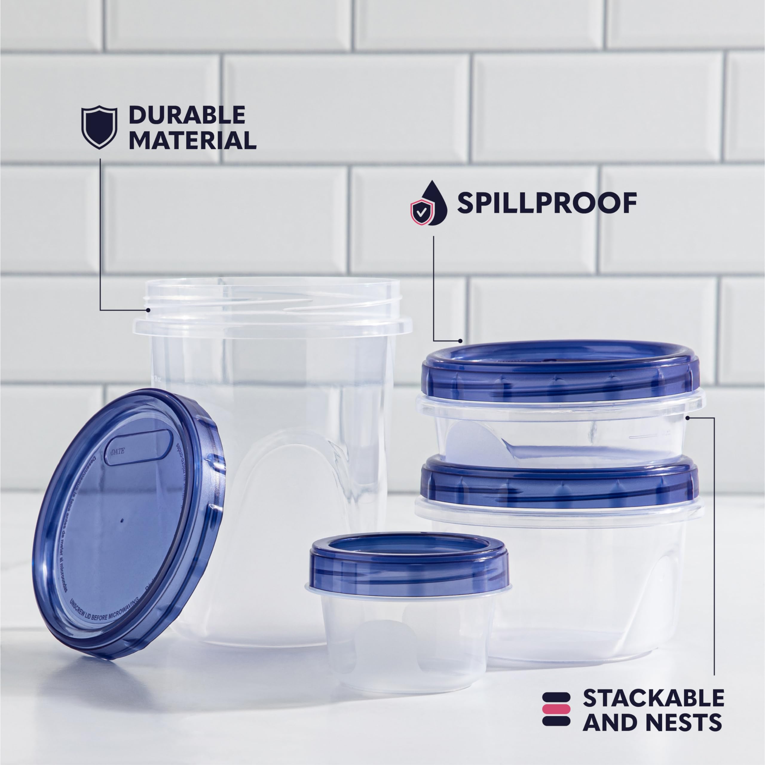 XpressPak Contenedores Deli 16oz aptos para microondas y lavado seguro.