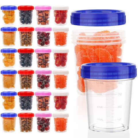 XSEINO: contenedores transparentes de 4 oz para llevar, prácticos y reutilizables.