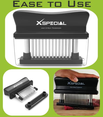 XSpecial ablandador carne 48 hojas, primer plano, marinado más eficiente