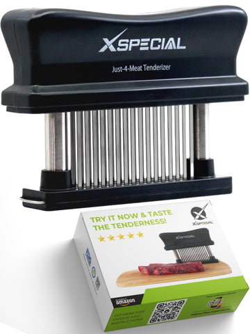 XSpecial ablandador carne 48 hojas, vista frontal, acelera cocción y sabor