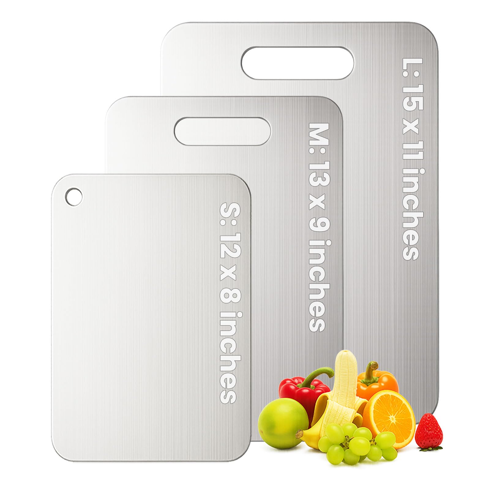 XTBSE tabla titanio pequeña para verduras, superficie duradera.