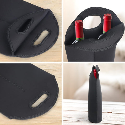 XTKS bolsa aislada para vino, ideal para viaje con cuatro botellas.