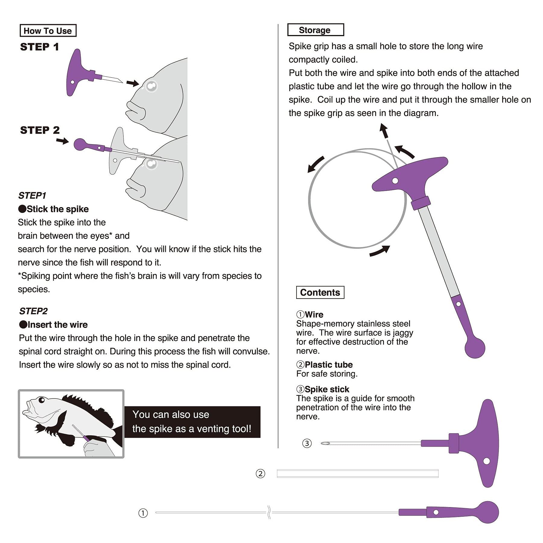 Xtrada IkeJime Kit: punta de 90 mm para inserción precisa.