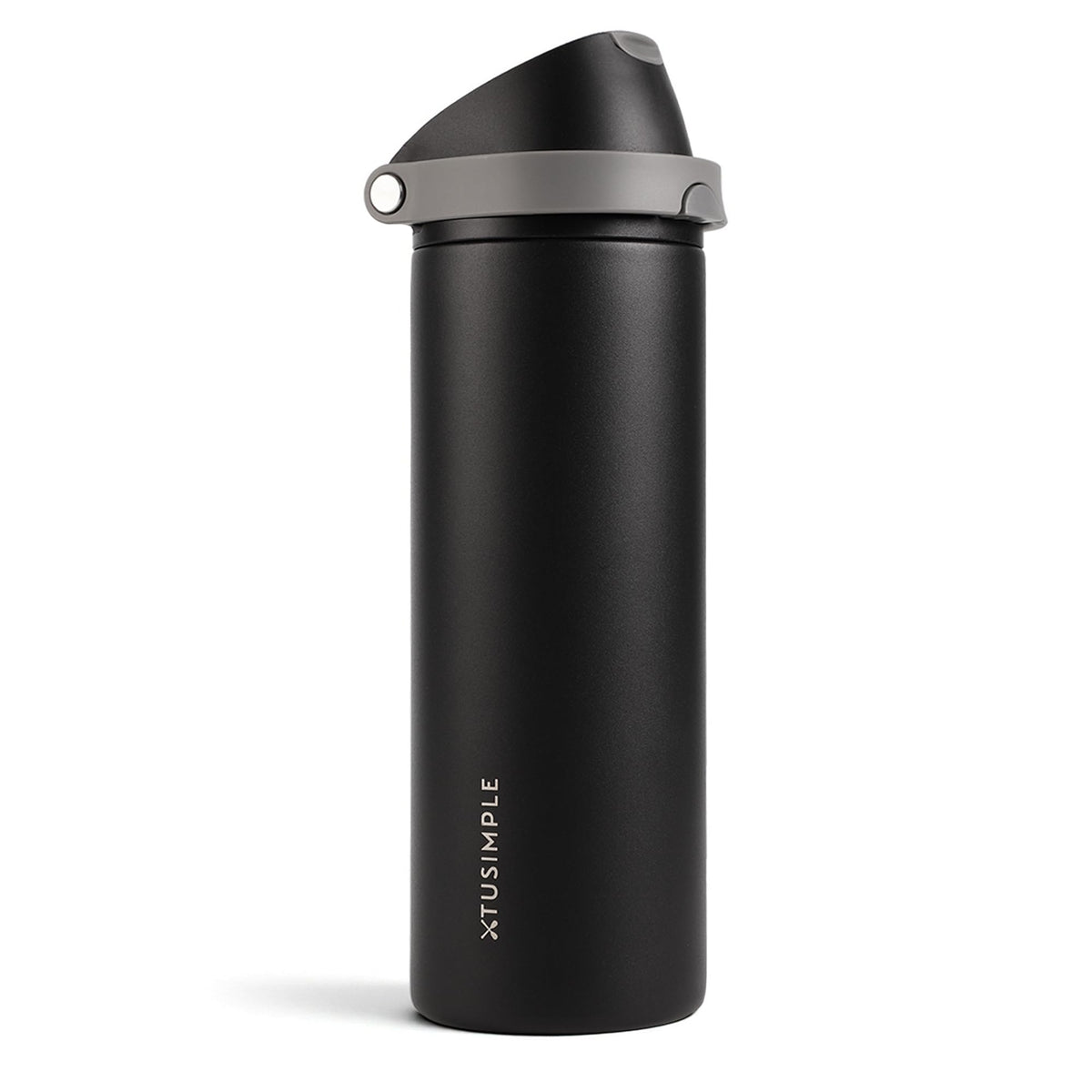 XTUSIMPLE botella 24 oz frente, ideal para mantener bebidas frías durante entrenamientos.