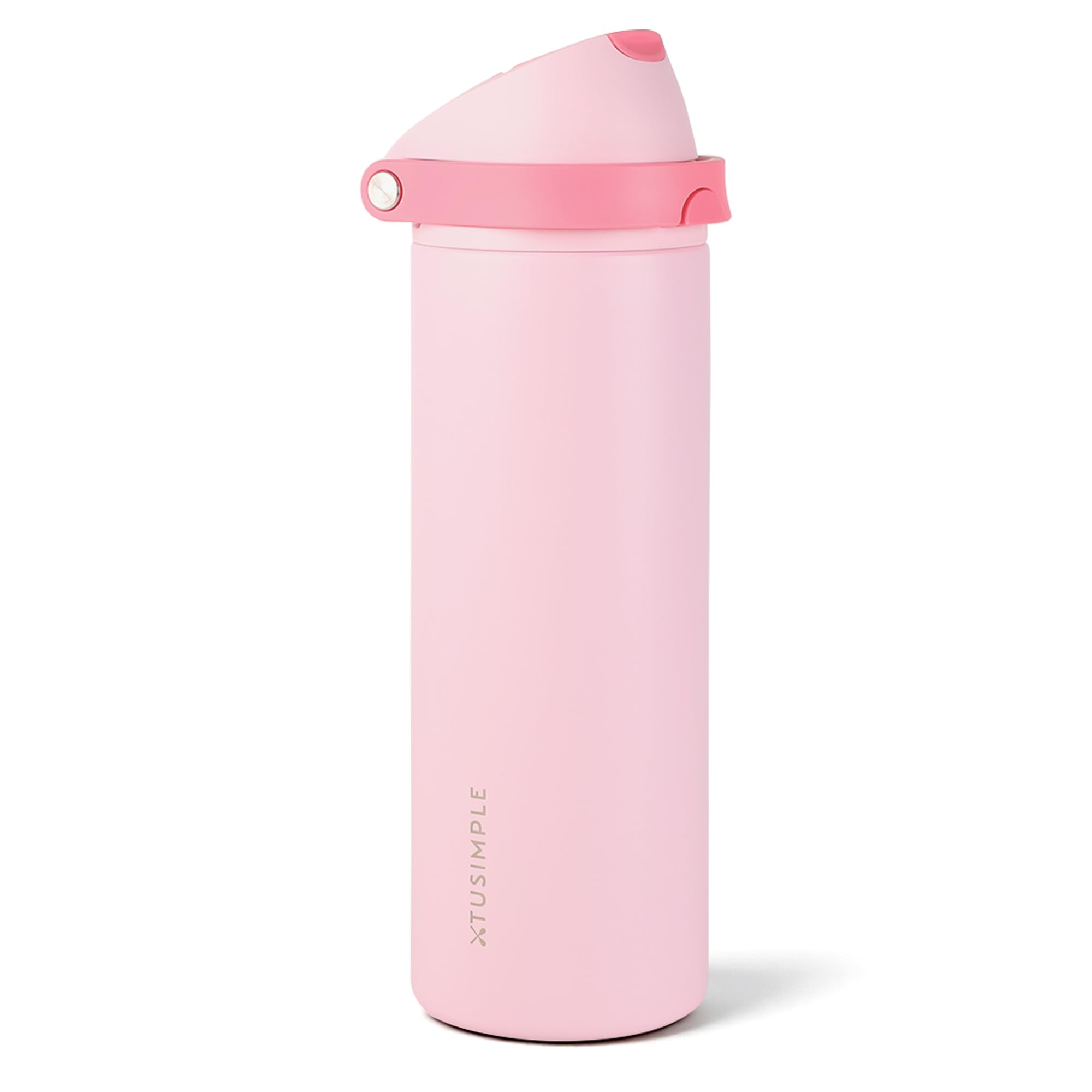 Xtusimple botella-agua 24oz con pajilla doble, ideal para entrenamientos.