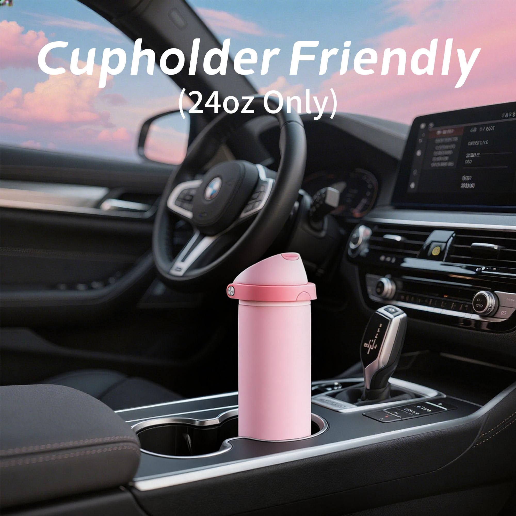 Xtusimple botella-rosa-ergonomica, apta para uso diario y viaje.