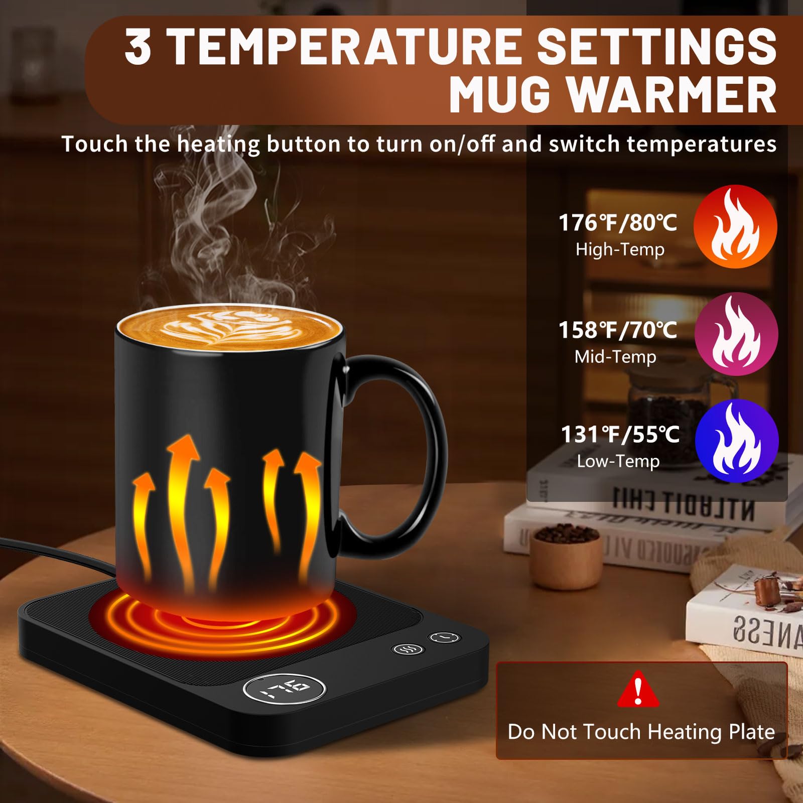 Xuetan ajuste de temperatura de tres niveles para cafe, té o chocolate.