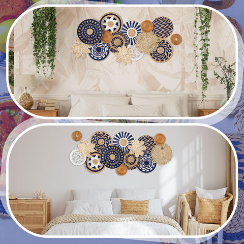 Conjunto Xuhal: cestas para pared, crea focos visuales variados.