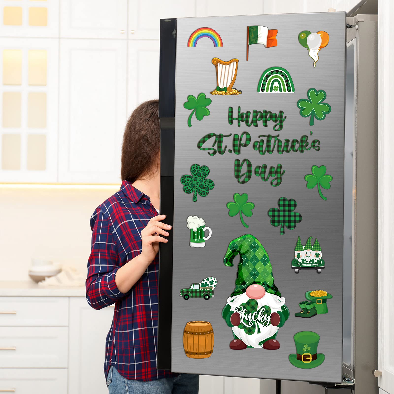Gnomos Xuhal para nevera, toque irlandés y alegre
