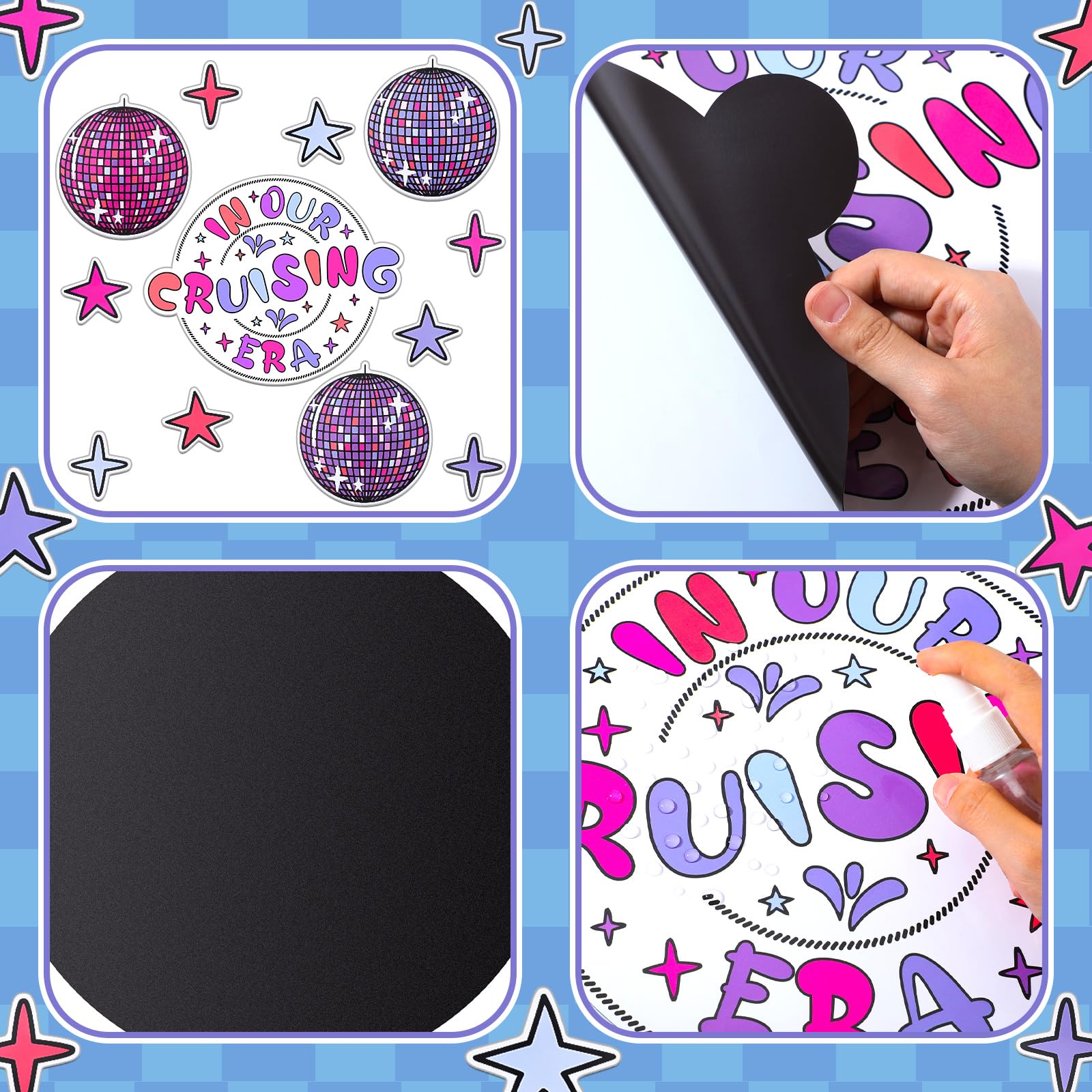 Imán Xuhal estrellas-3-pulgadas decorativo y práctico para superficies metálicas