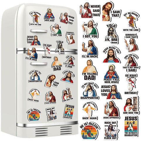 Imán para nevera Xuhal con Jesús, 20 piezas, decoración colorida para la cocina.