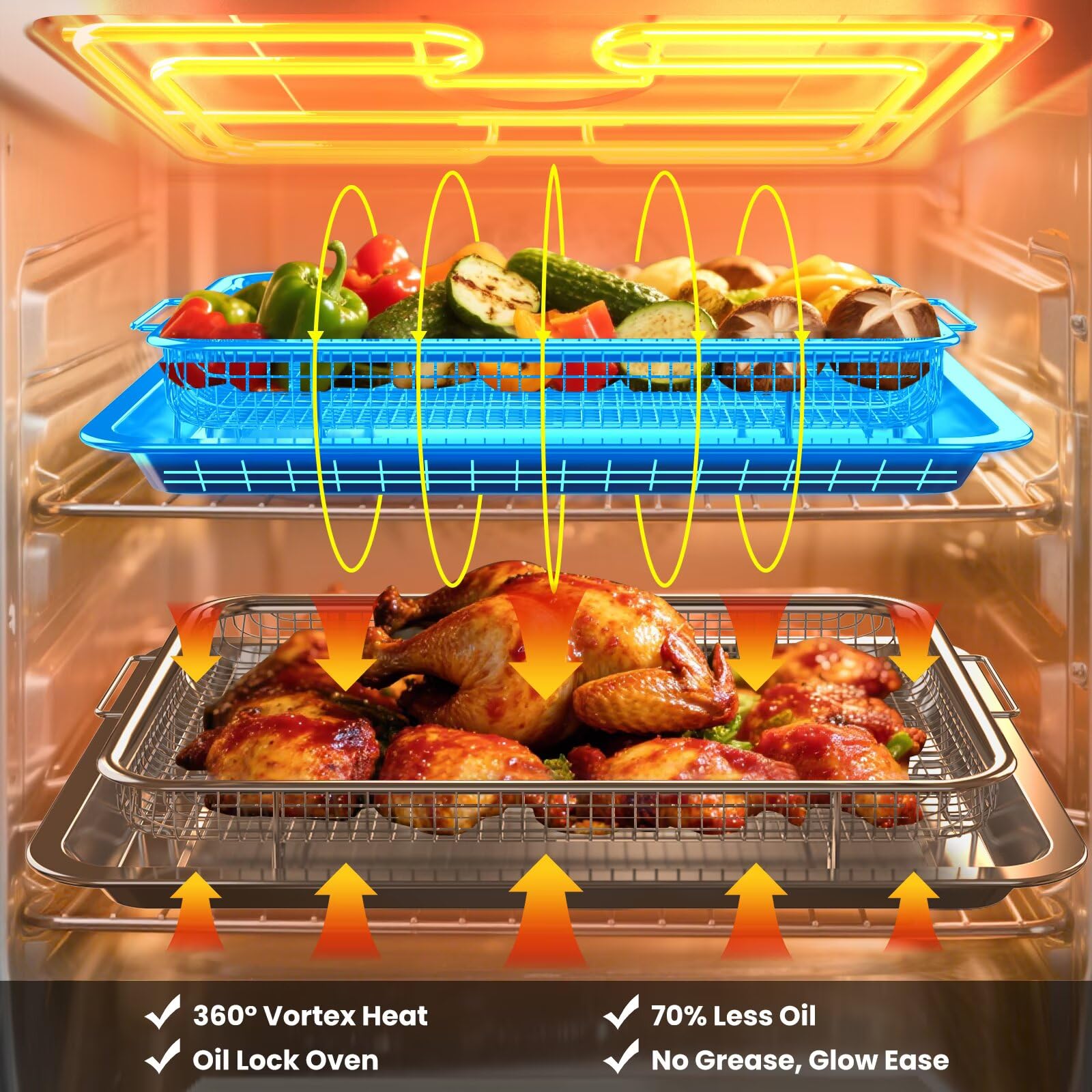 Bandeja recoge goteos de Xumilas mantiene limpio el interior del horno