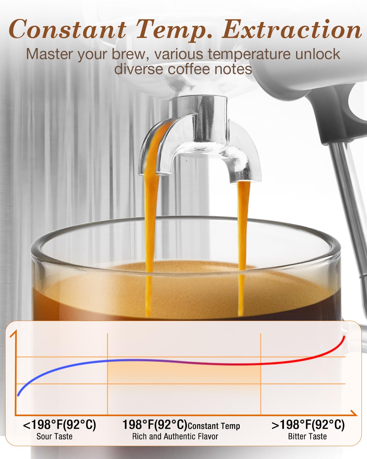 XUNDEFINED filtros simples y dobles permiten espresso personalizado.