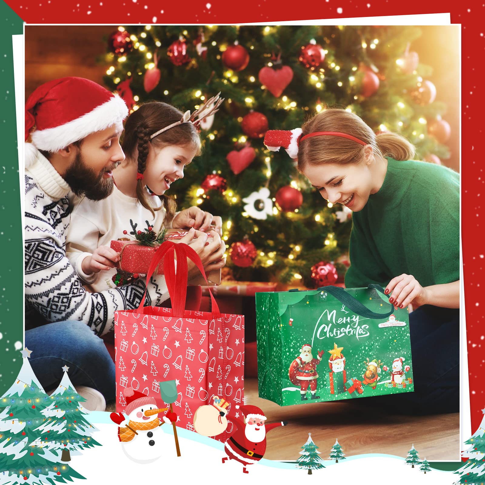 Bolsas de Xuniea con copos de nieve para dulces y pequeños regalos