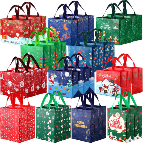 Bolsas navideñas grandes de Xuniea con asa para regalos reutilizables