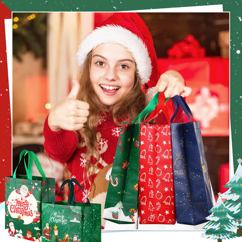 Bolsas de Xuniea con estampados de acebo, reutilizables