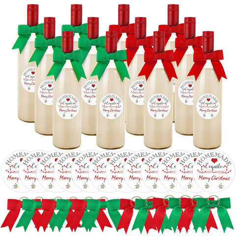 Etiquetas de coquito XunYee para botellas, 2 pulgadas, ideal para personalizar bebidas.
