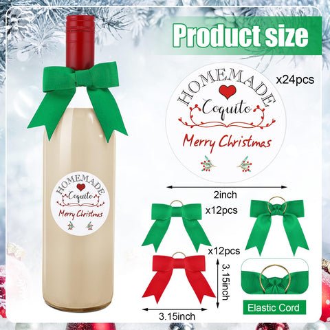 Lazos rojos XunYee para botellas, aportan toque festivo y elegante.
