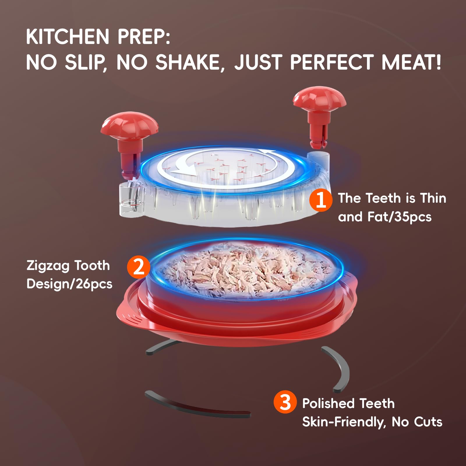 XUPAINC XL11.5 ideal para deshilachar pollo, perfecto para tacos y ensaladas.