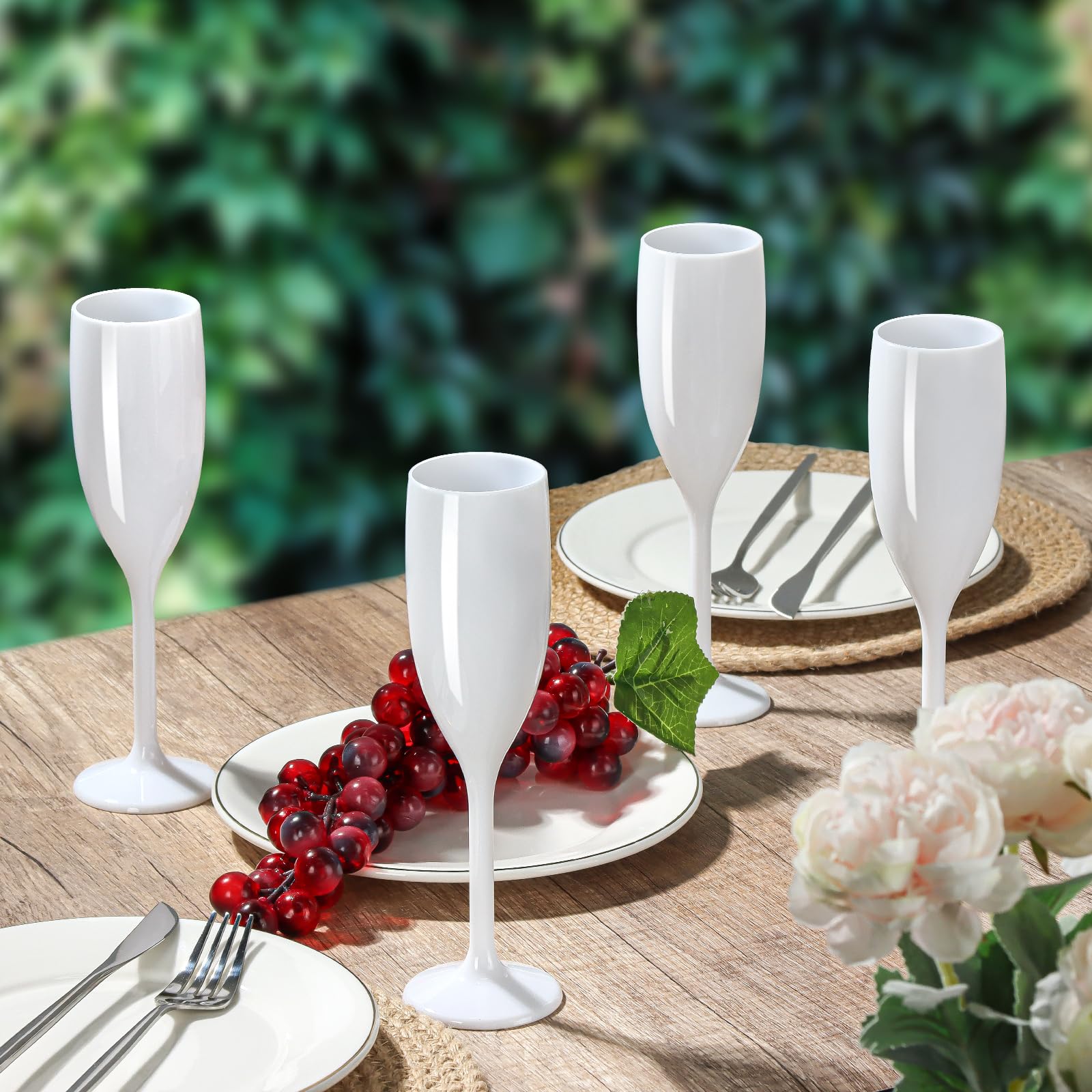 Copa de champagne acrílica XUWAIDSGN, altura 21 cm, estética elegante.