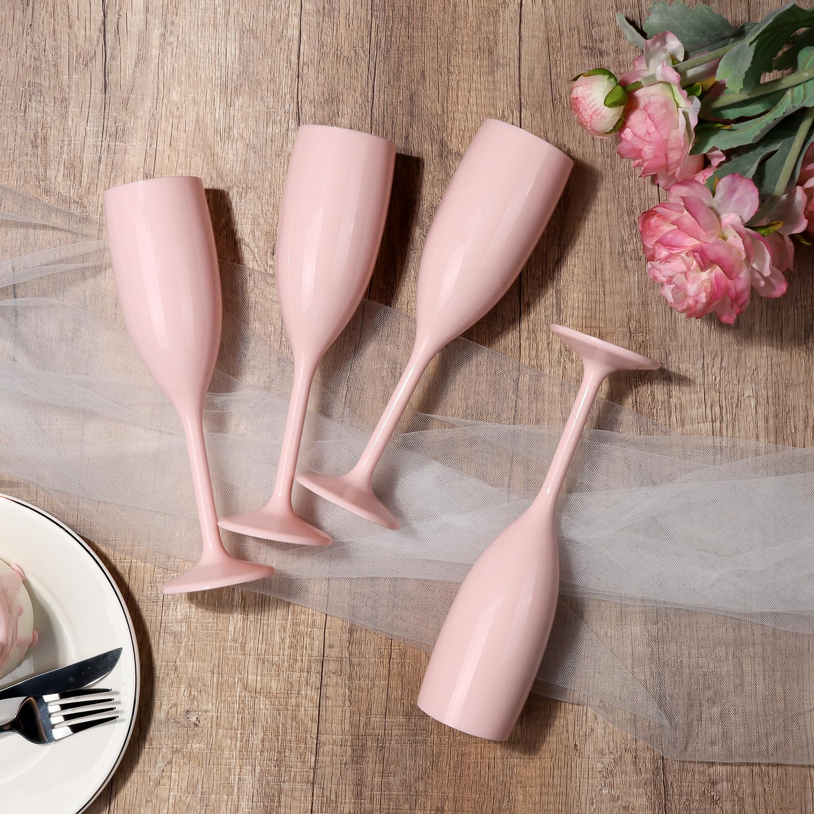 Copa Xuwaidsgn para bodas y celebraciones, color rosa suave.
