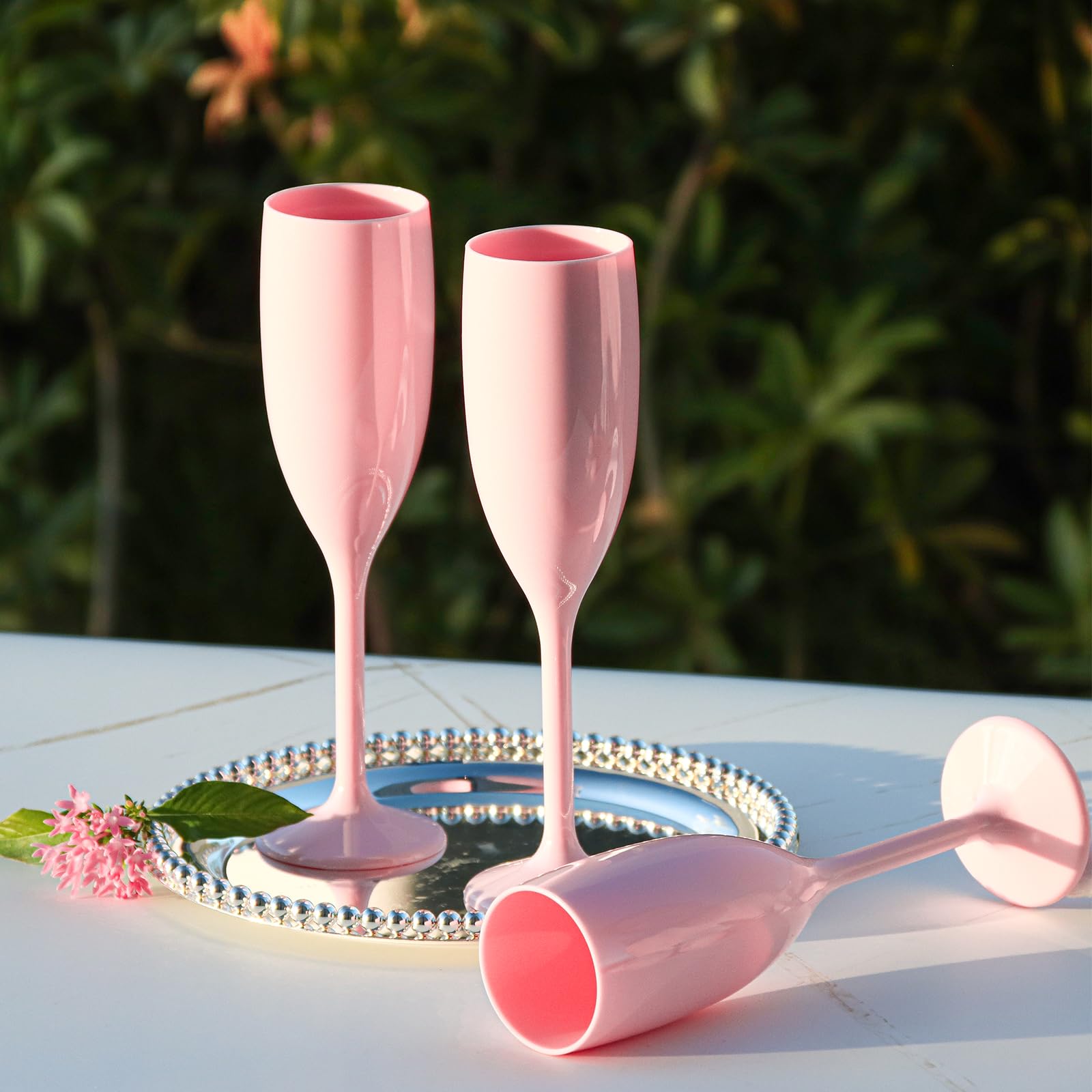 Vaso plástico de champagne Xuwaidsgn para fiestas al aire libre.