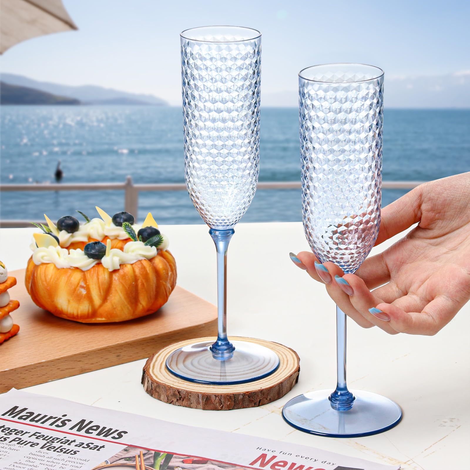 Vaso de plástico claro que parece cristal, de XUWAIDSGN.