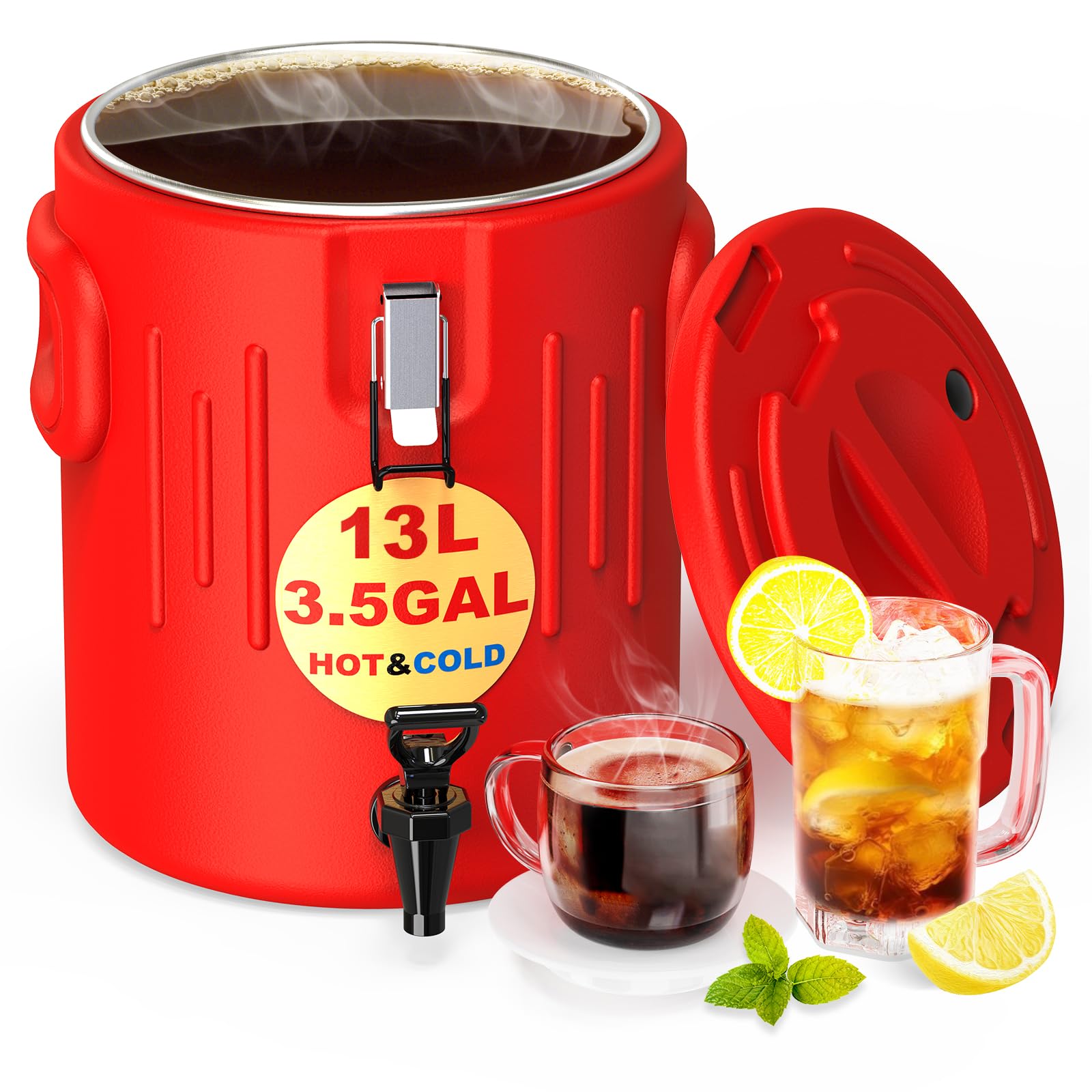 XVEZUA dispensador con interior de acero 304 para bebidas seguras y duraderas