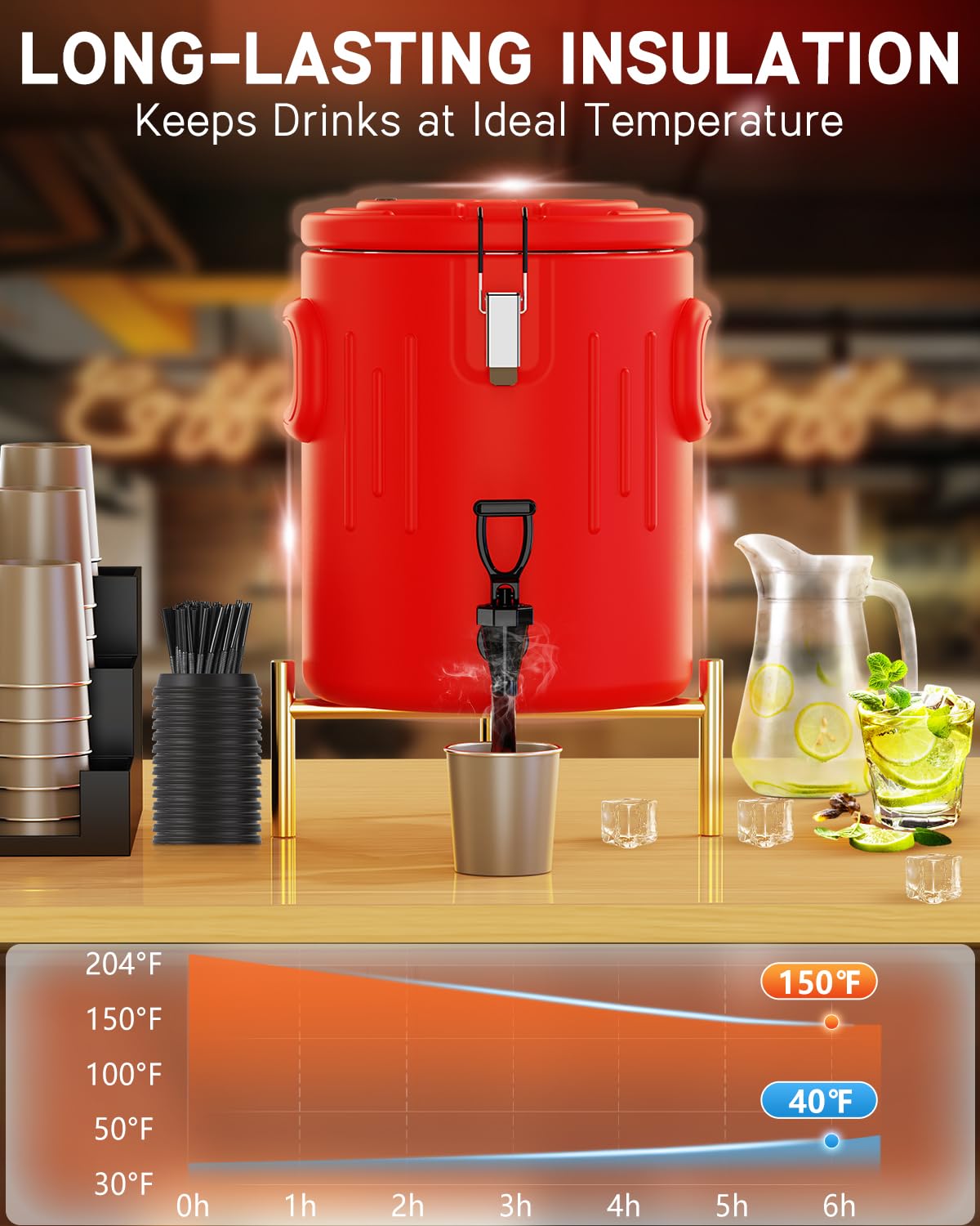 XVEZUA dispensador con grifo y vertido fácil para servir rápidamente