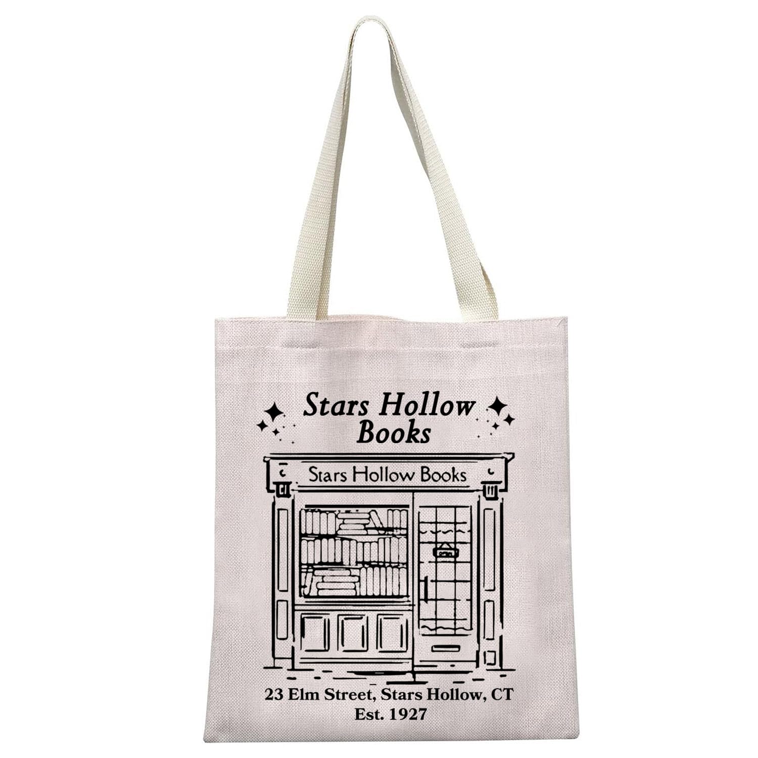 XYANFA Glmore Girl Tote vista frontal, ideal para compras y libros.