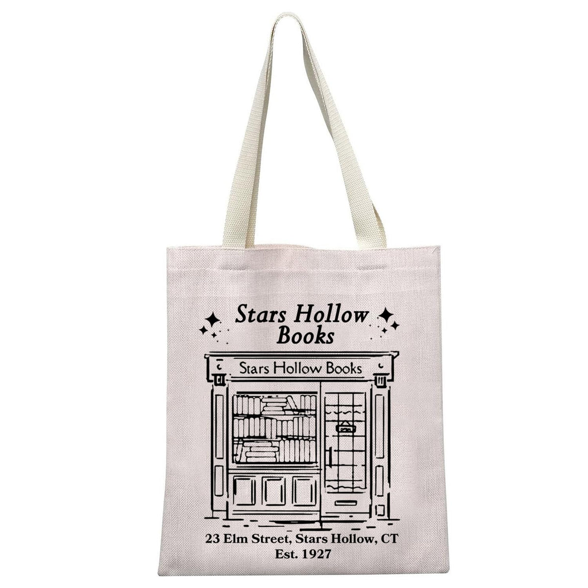 XYANFA Glmore Girl Tote vista frontal, ideal para compras y libros.
