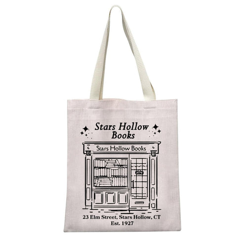 XYANFA Glmore Girl Tote vista frontal, ideal para compras y libros.