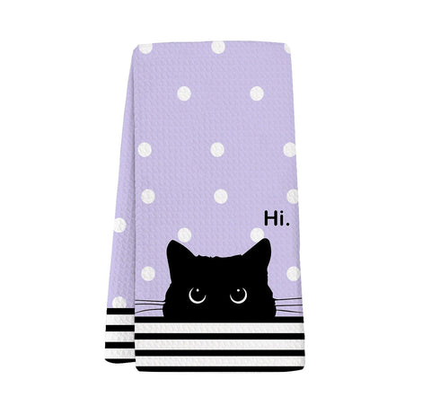 Toallas XYDEG con gato negro para secado suave de utensilios