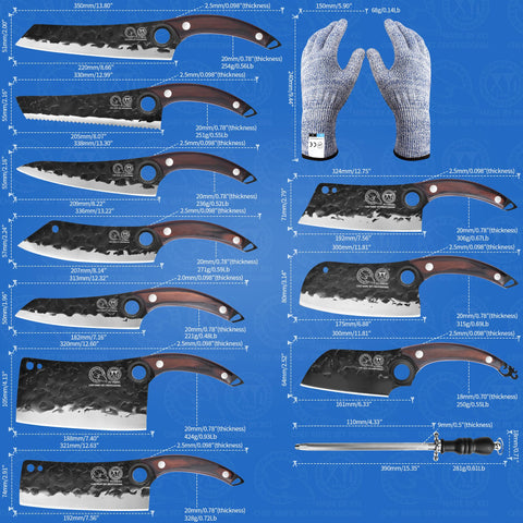 Cuchillo chef XYJ ergonómico para corte preciso y cómodo